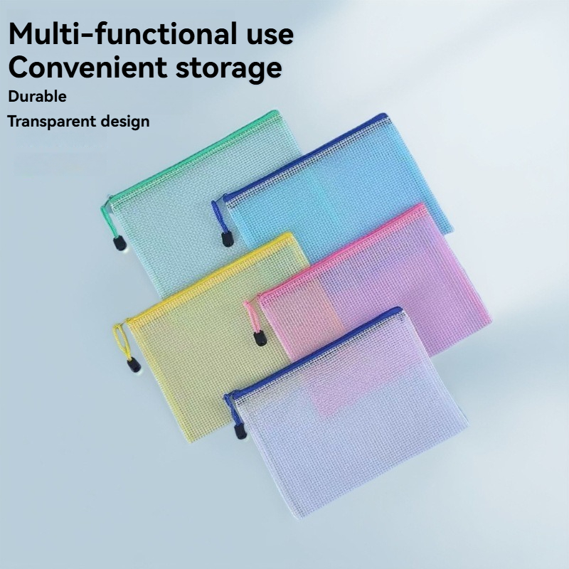 Stationery Supplier - 5PCS Briefpapier Opbergmap Bestand Mesh Rits