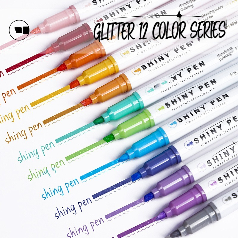 4 kleuren/set glitter markeers - Highlighter Set Pastel recensie en prijs