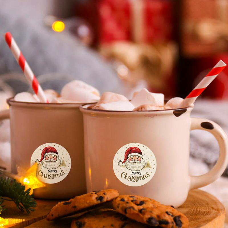 500 stuks/rol Kerstman-sticker - Sticker Label Roll recensie en prijs